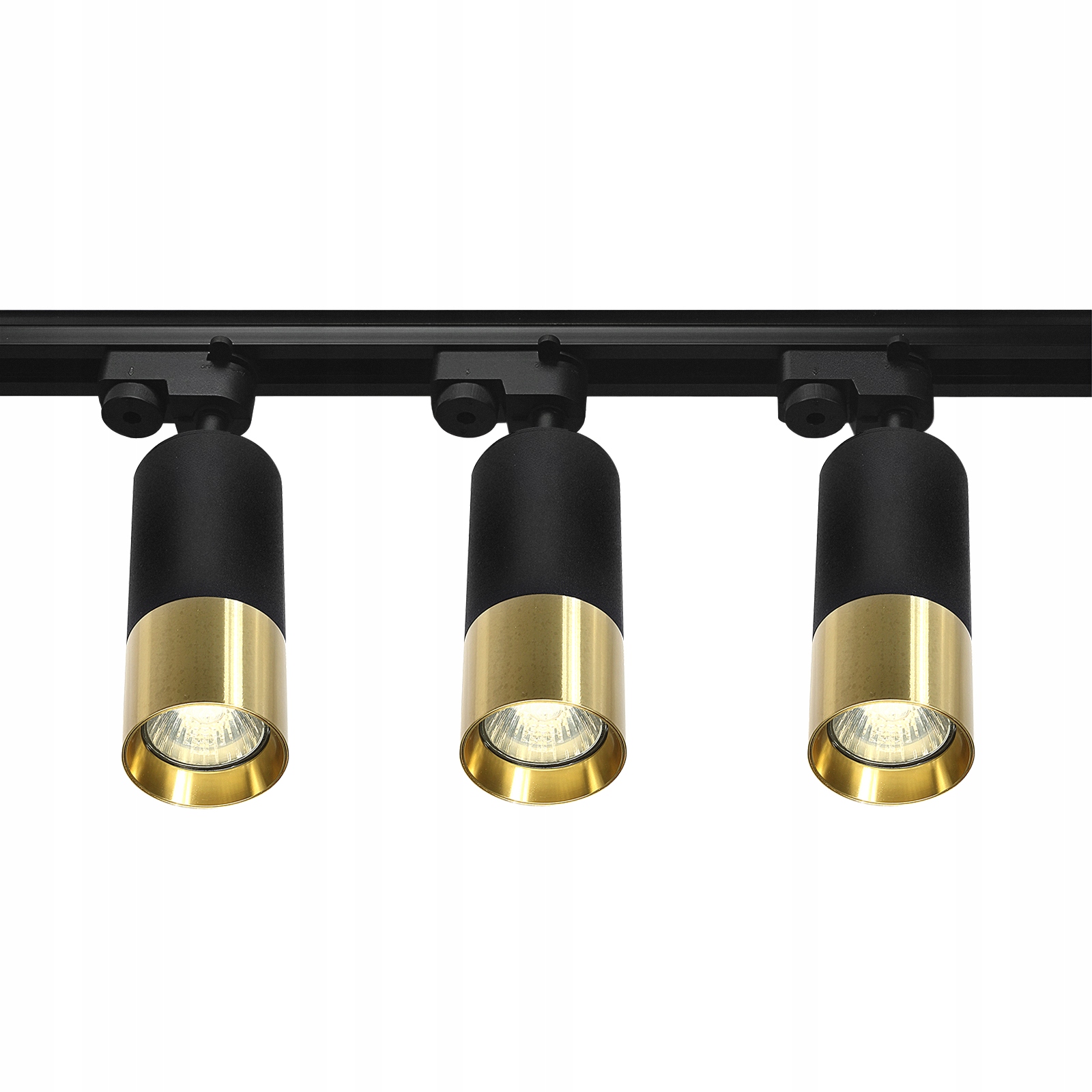 Zestaw Szynoprzewód Szyna 1,5M 3 Lampy GU10 Czarno-Złoty