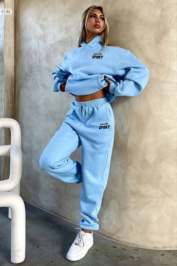Měkký Teplákovka Oversize Sportovní Komplet Ve Stylu Y2K M 5IA
