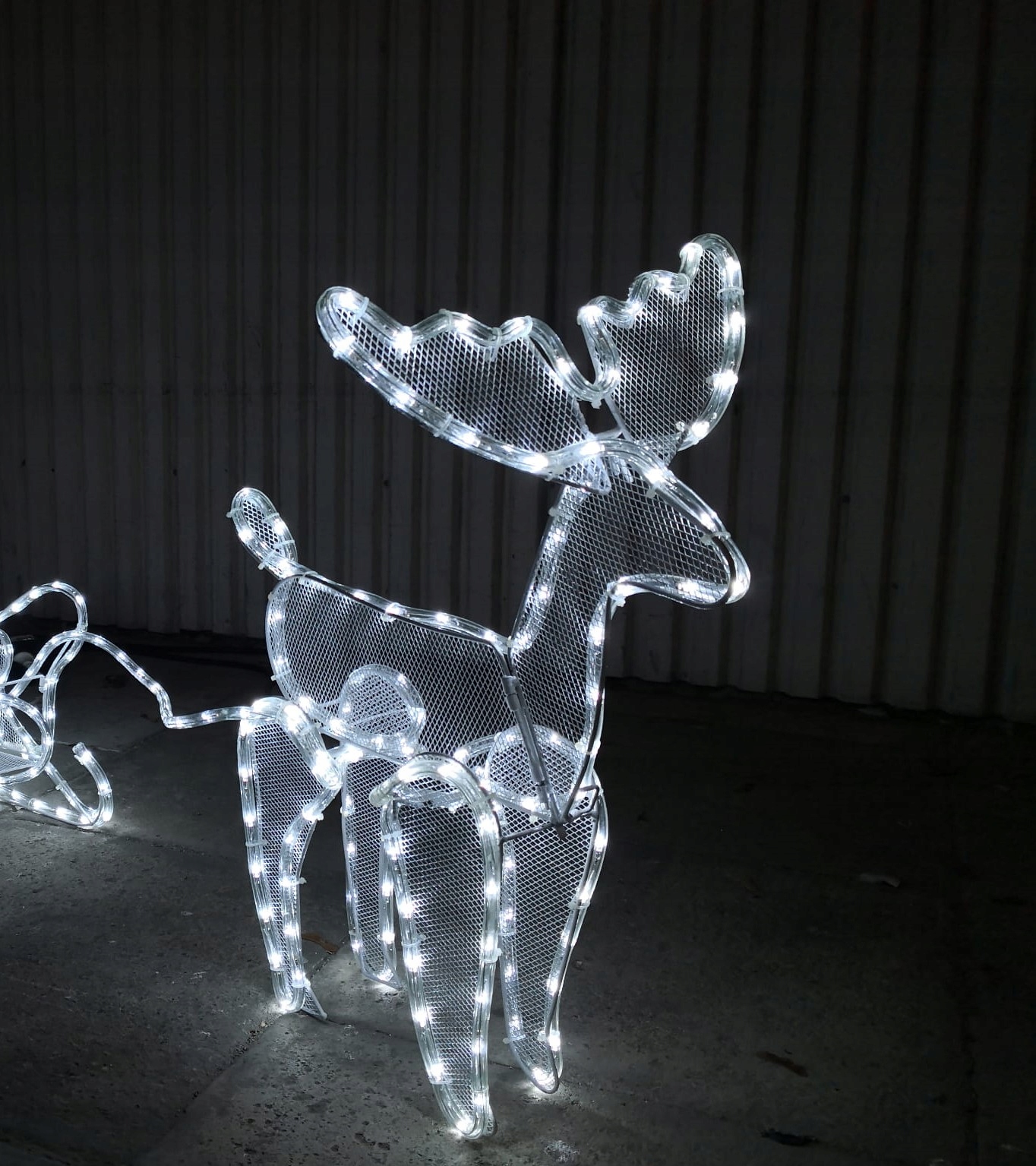 

Zaprzęg Renifer led z saniami siatka wysoki 52 cm