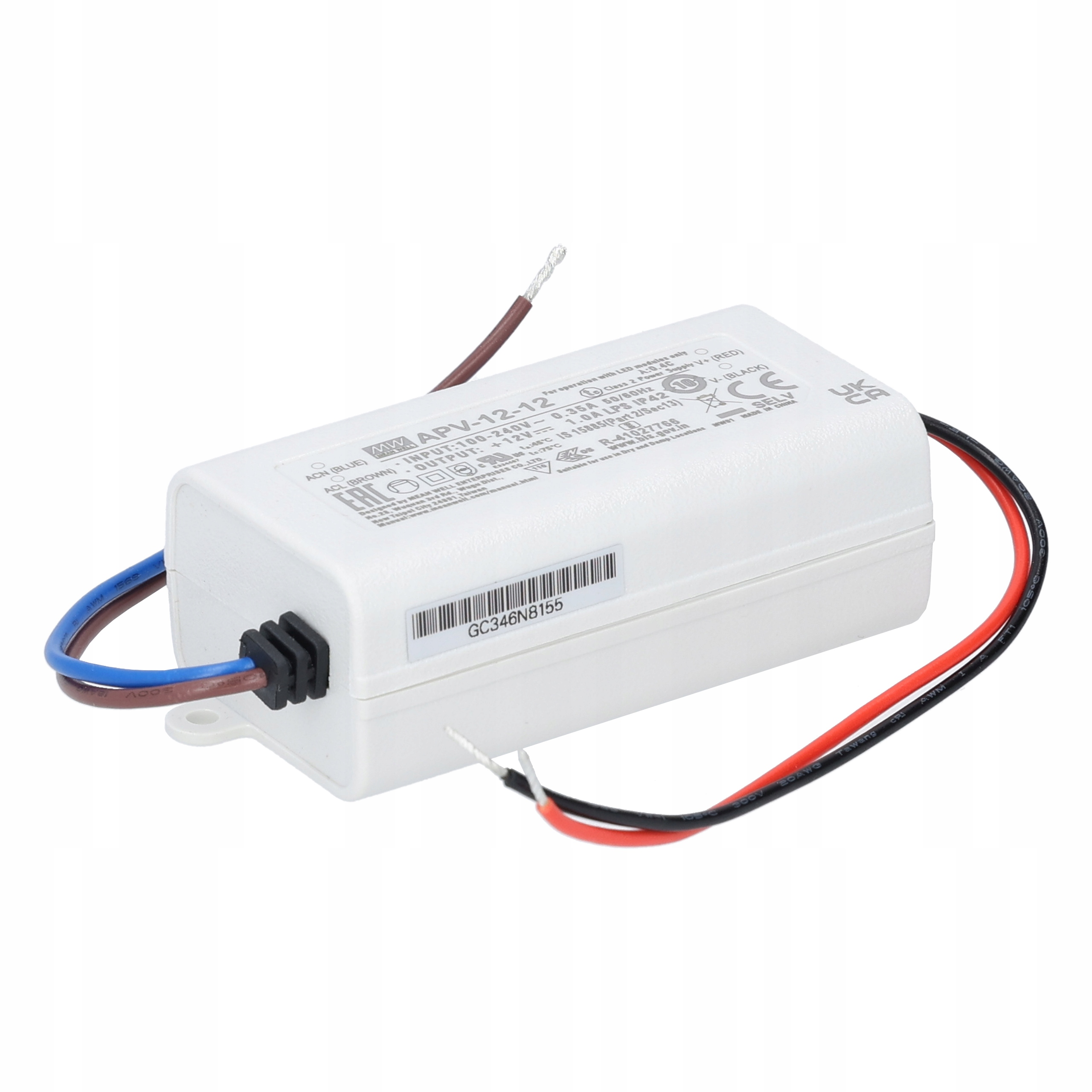 ZASILACZ MODUŁOWY DO TAŚM OŚWIETLENIA LED APV 12V 1A 12W MEAN WELL Marka Mean Well