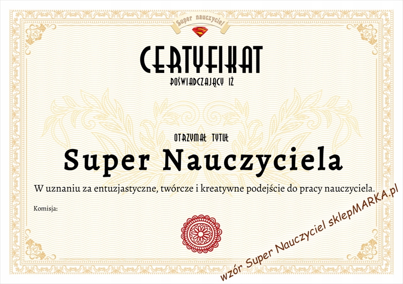 Nauczyciel Z KLASĄ prezent na Dzień Nauczyciela 42 Materiał wkładki skóra naturalna