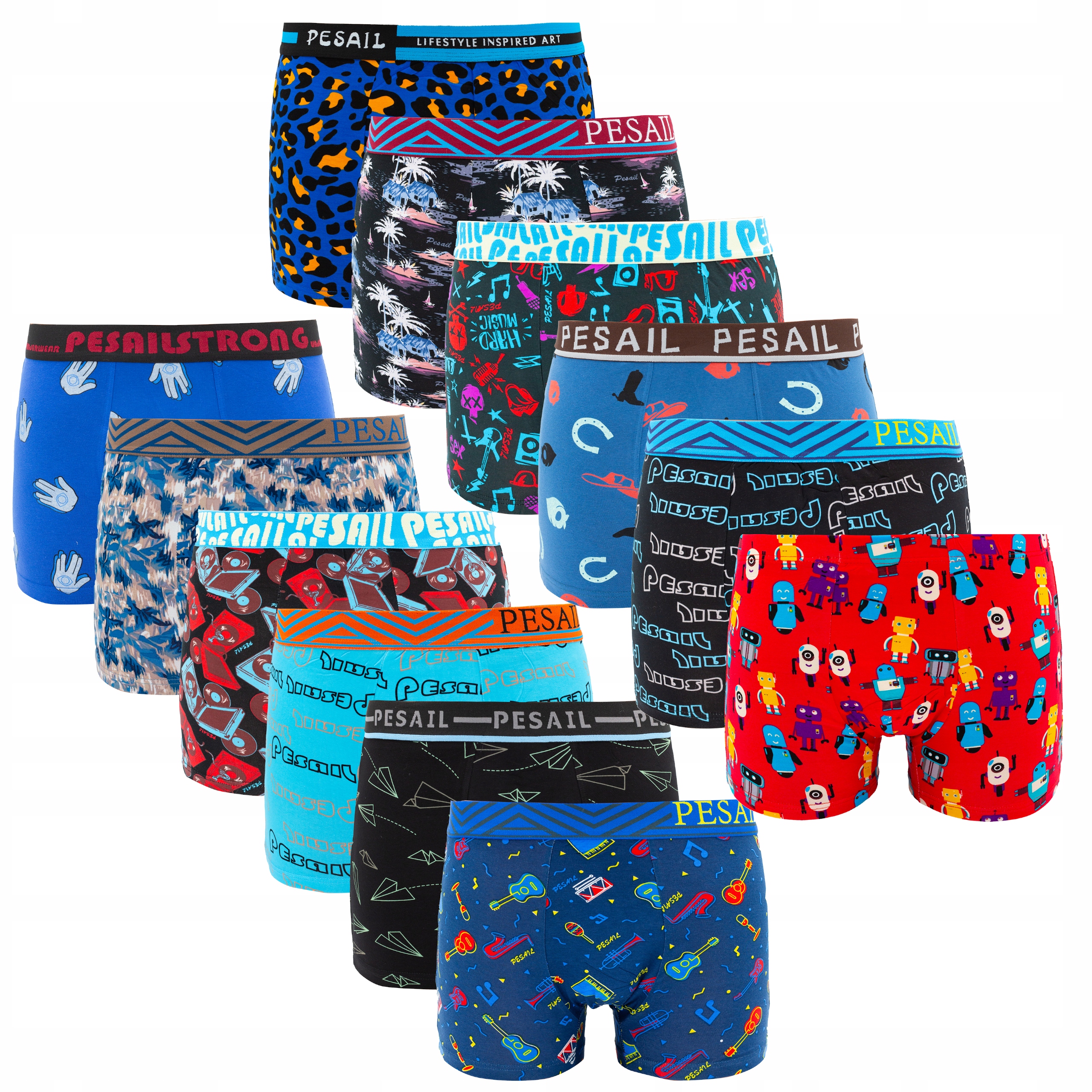 BOKSERKI męskie MAJTKI bawełniane 6 pak XL Kolor wielokolorowy