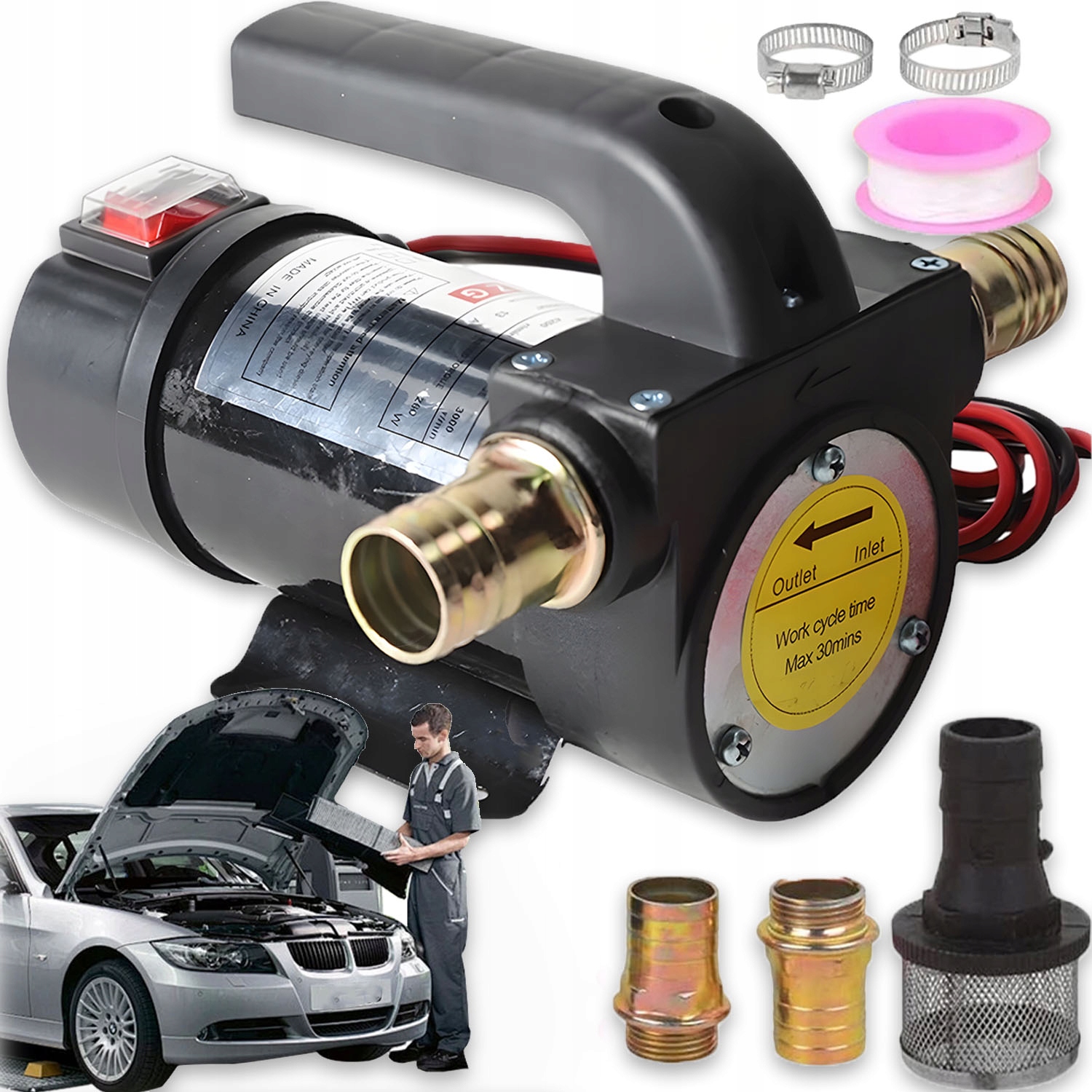 Čerpadlo Pro Vypouštění Paliva Na Naftu 12 V 50 L/min, Pumpa Na Ropu