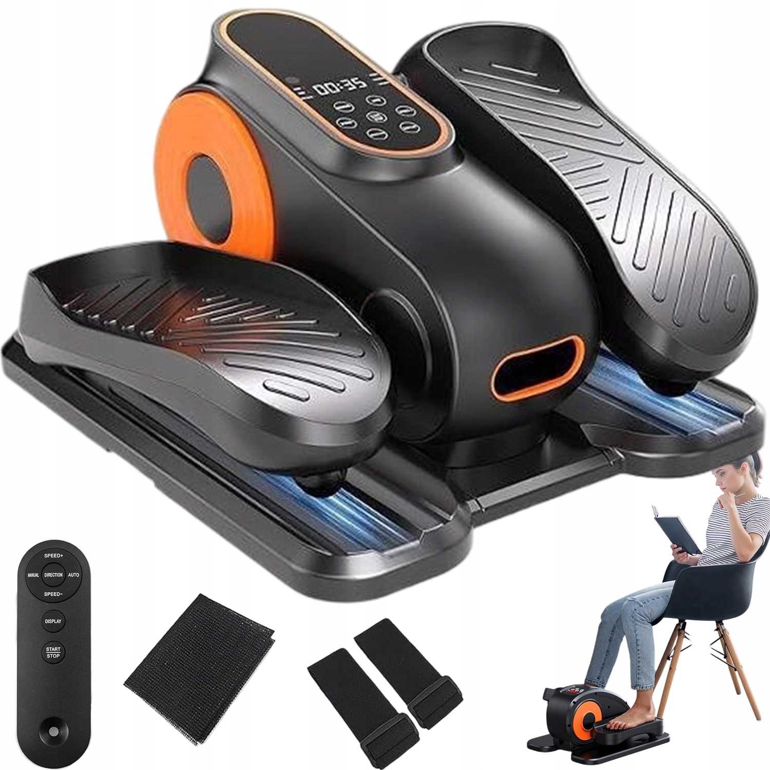 Fitness Stepper Pro Mini Eliptický Stroj, Elektrický Posilovač Nohou