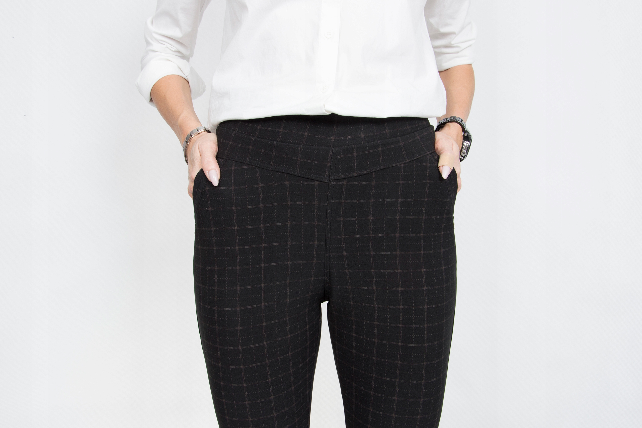 HB28 SPODNIE cygaretki PLUS SIZE (XL-6XL) r.50/52 Długość nogawki długa