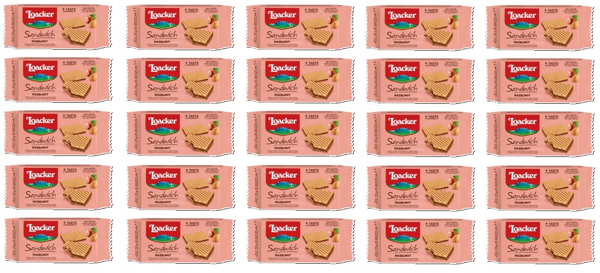Levně 25 x 25 g Loacker Sandwich Oplatek lískový ořech Karton