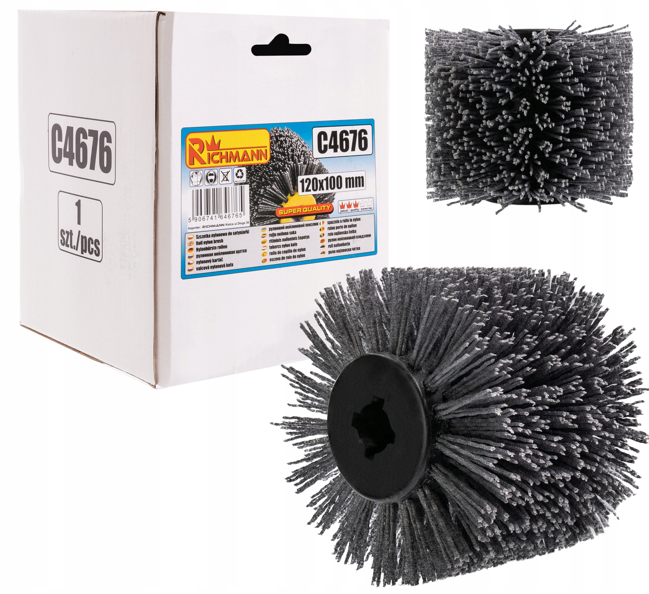 Nylonový Hřebenový Kartáč Pro Saténovač Válcové Brusky 120x100 C4676