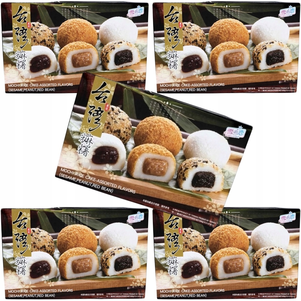 5 x Rýžové sušenky Mochi Různé příchutě Mix 450 g Yuki Love