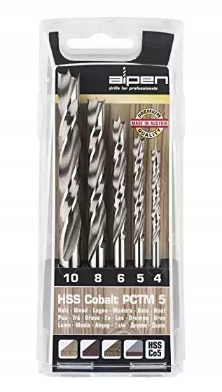 

Zestaw Wierteł Do Drewna Hss Cobalt Pctm 5 Alpen