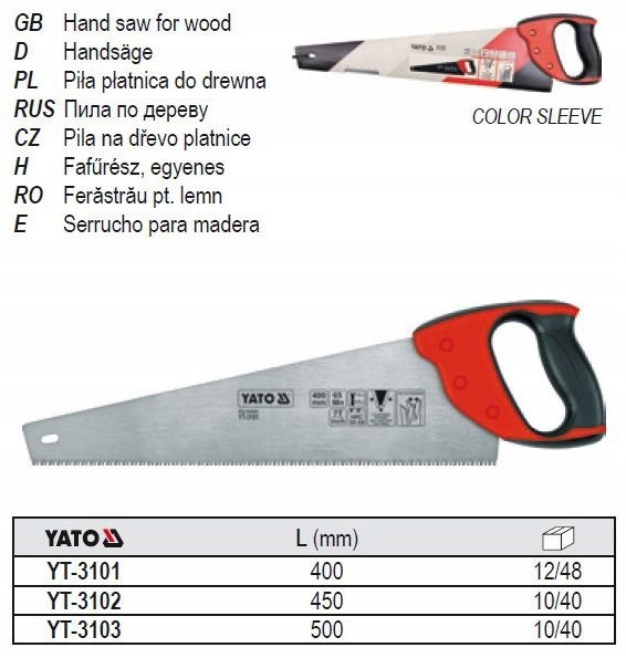 YATO YT-3102 PIŁA PŁATNICA 450 MM Marka Yato