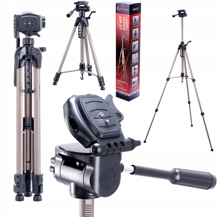 Statyw Fotograficzny Video Racam-57 183cm 3d Futerał Poziomica