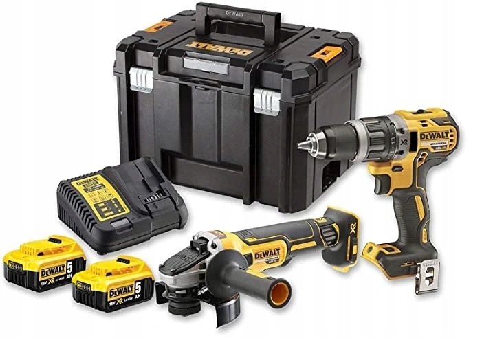 DeWALT Sada aku nářadí, vrtačka DCD791 úhlová bruska DCG405 DCK2020P2T