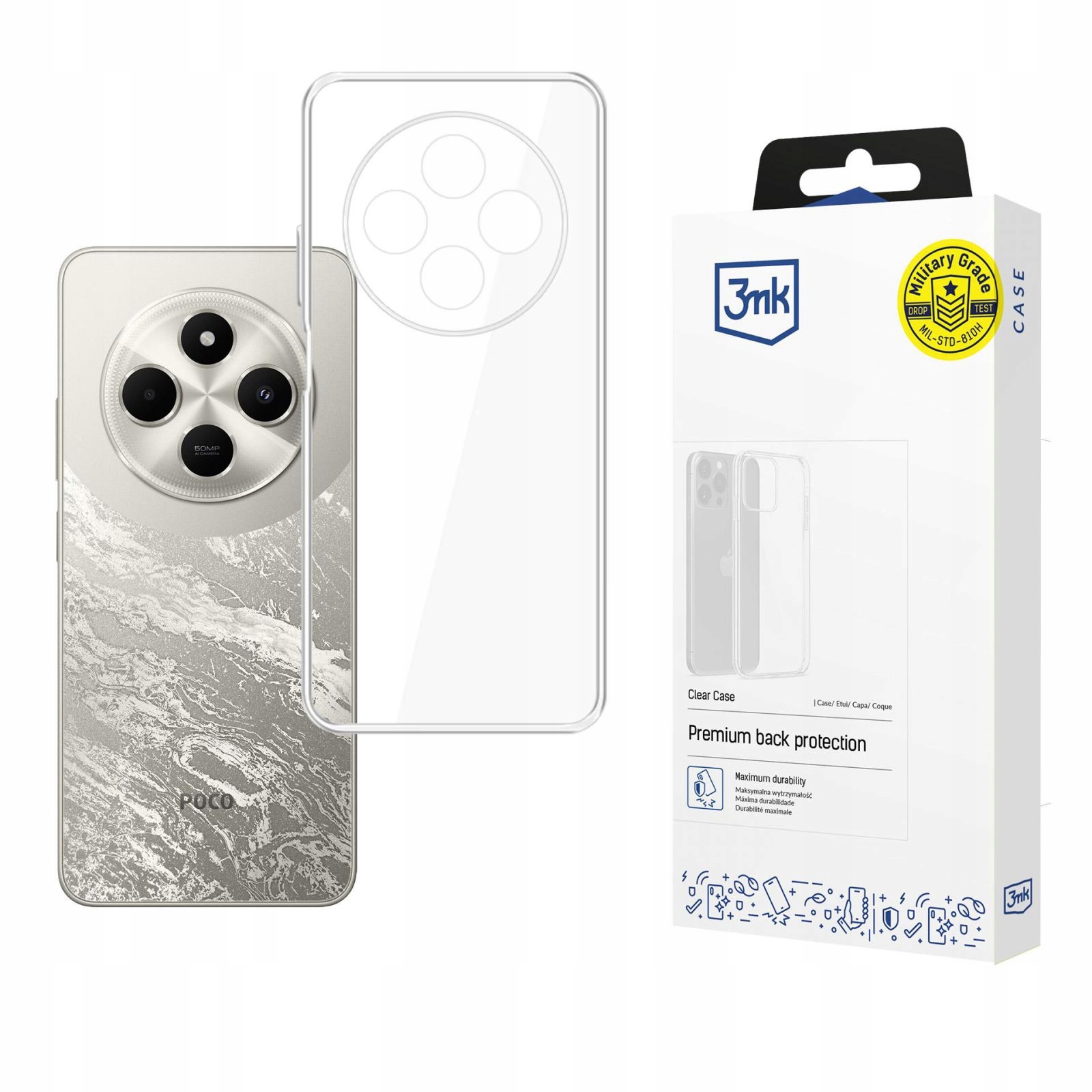 Poco C75 3MK Clear Case