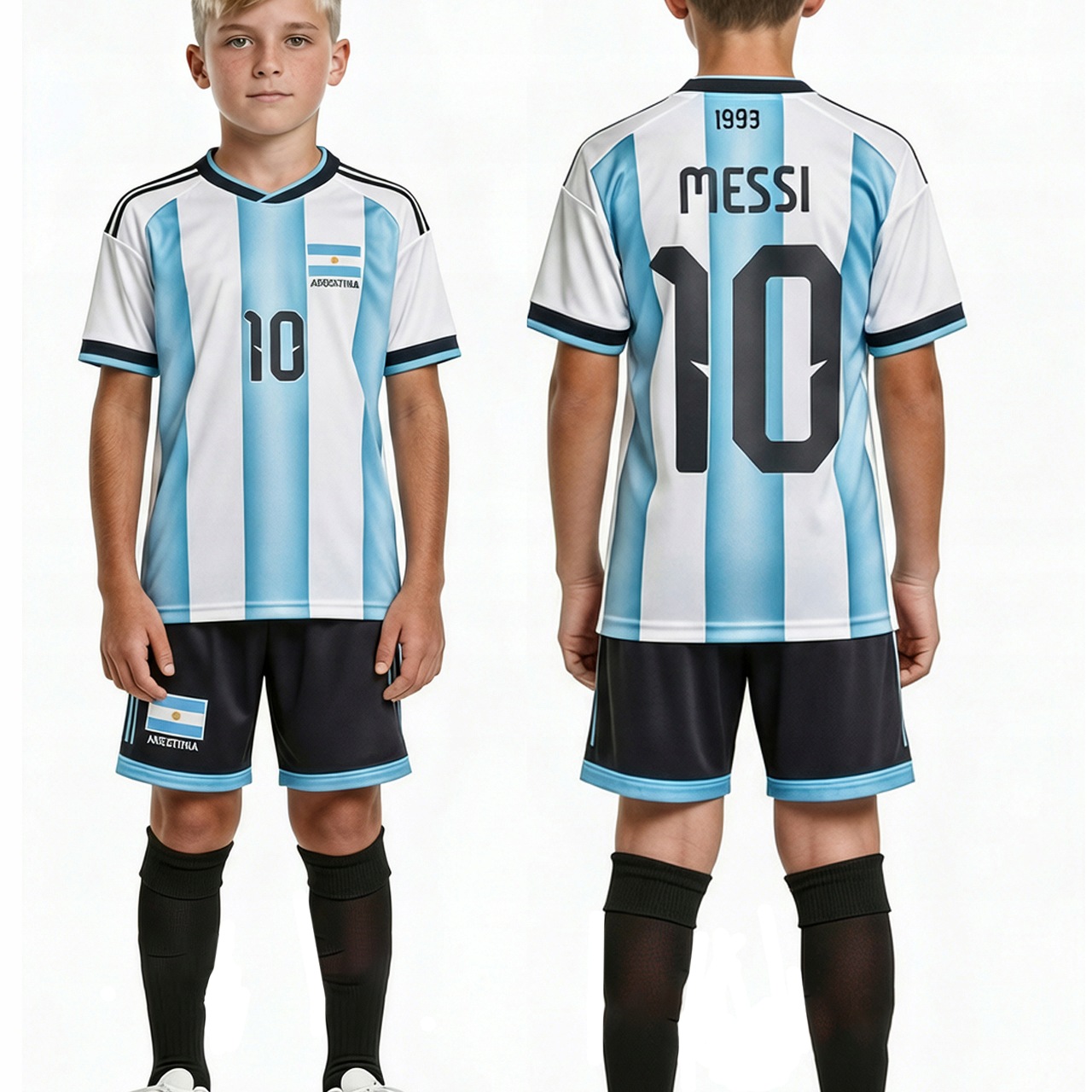 Strój Komplet Piłkarski Messi 10 Getry rozm. 152