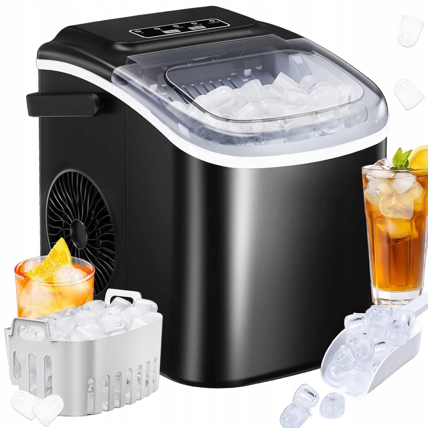 Výkonný Výrobník Ledu 1.3 L S Automatickým Čištěním