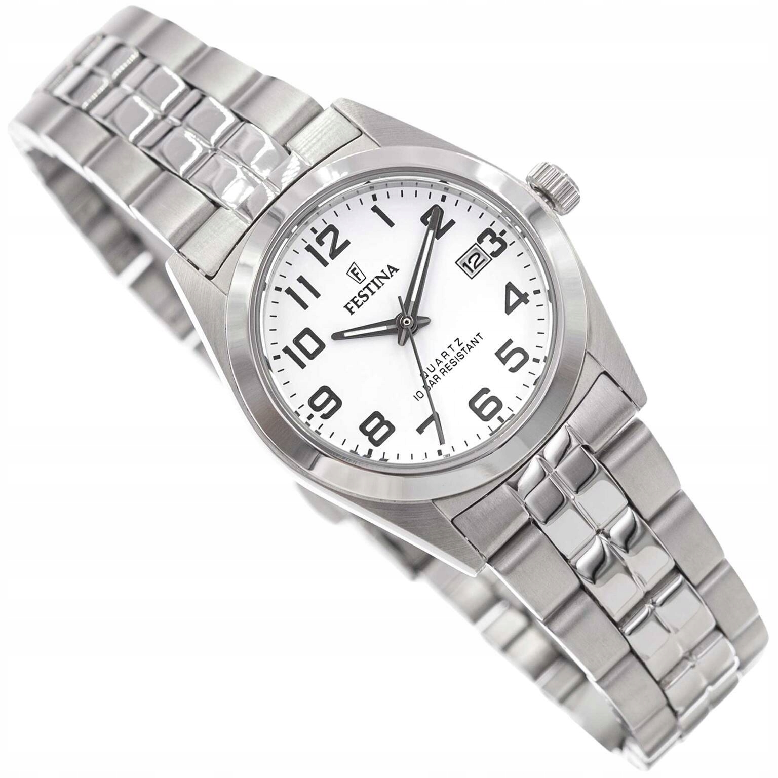 Dámské Hodinky Festina F20438/1 Classic Stříbrné S Ocelovým Náramkem