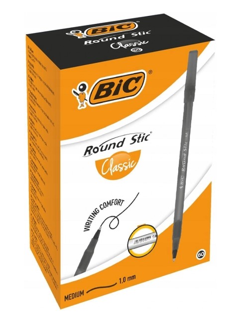 

Długopis Bic Round Stic Classic Czarny 60 Sztuk