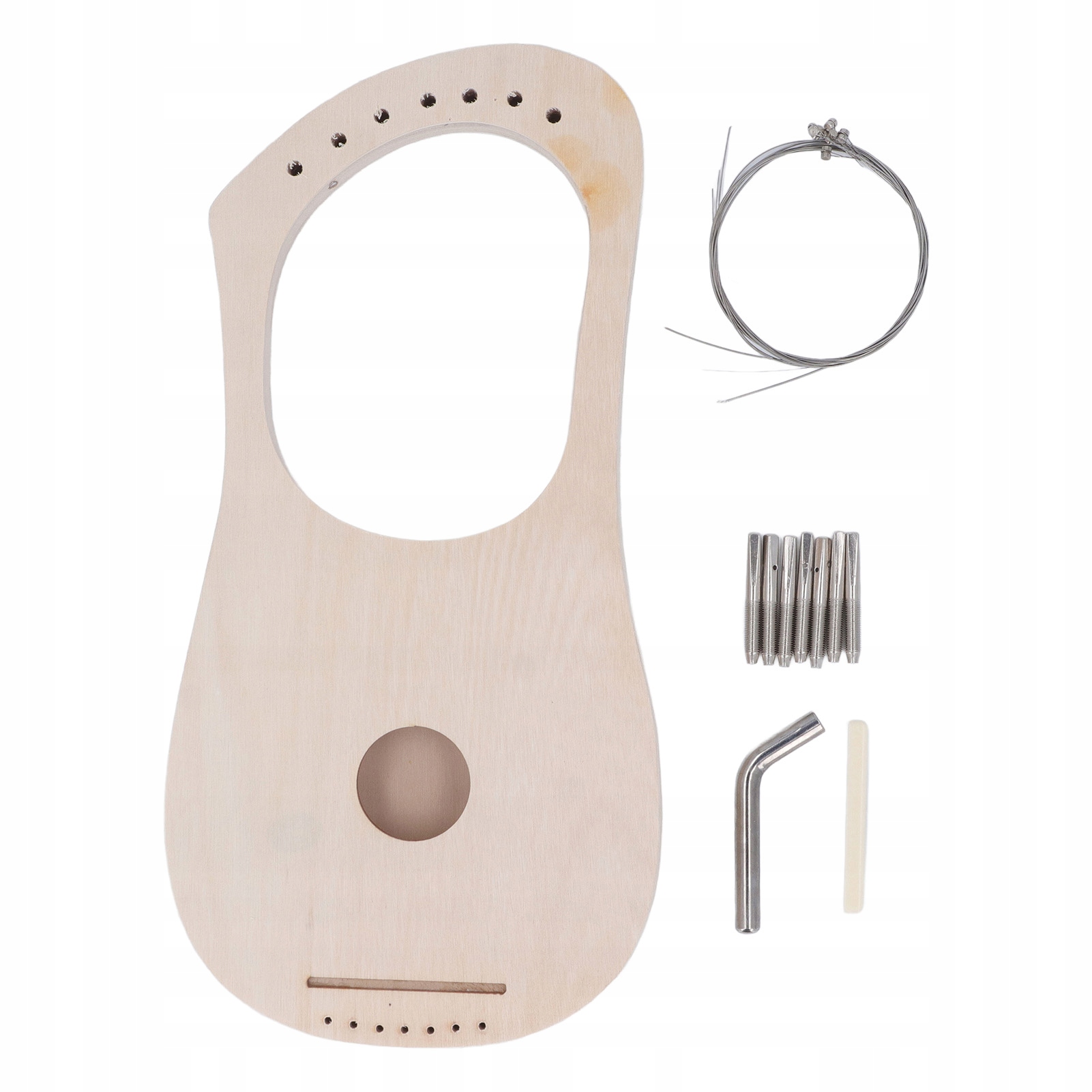 Diy Lyre Harp Beechwood 7 Strun Z Tuningiem Kluczem Siodłowym Pins