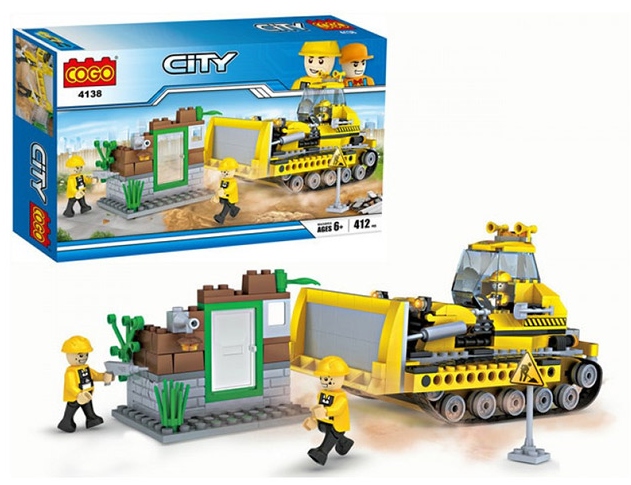 

Klocki Cogo 4138 Plac Budowy Buldożer 412 el.