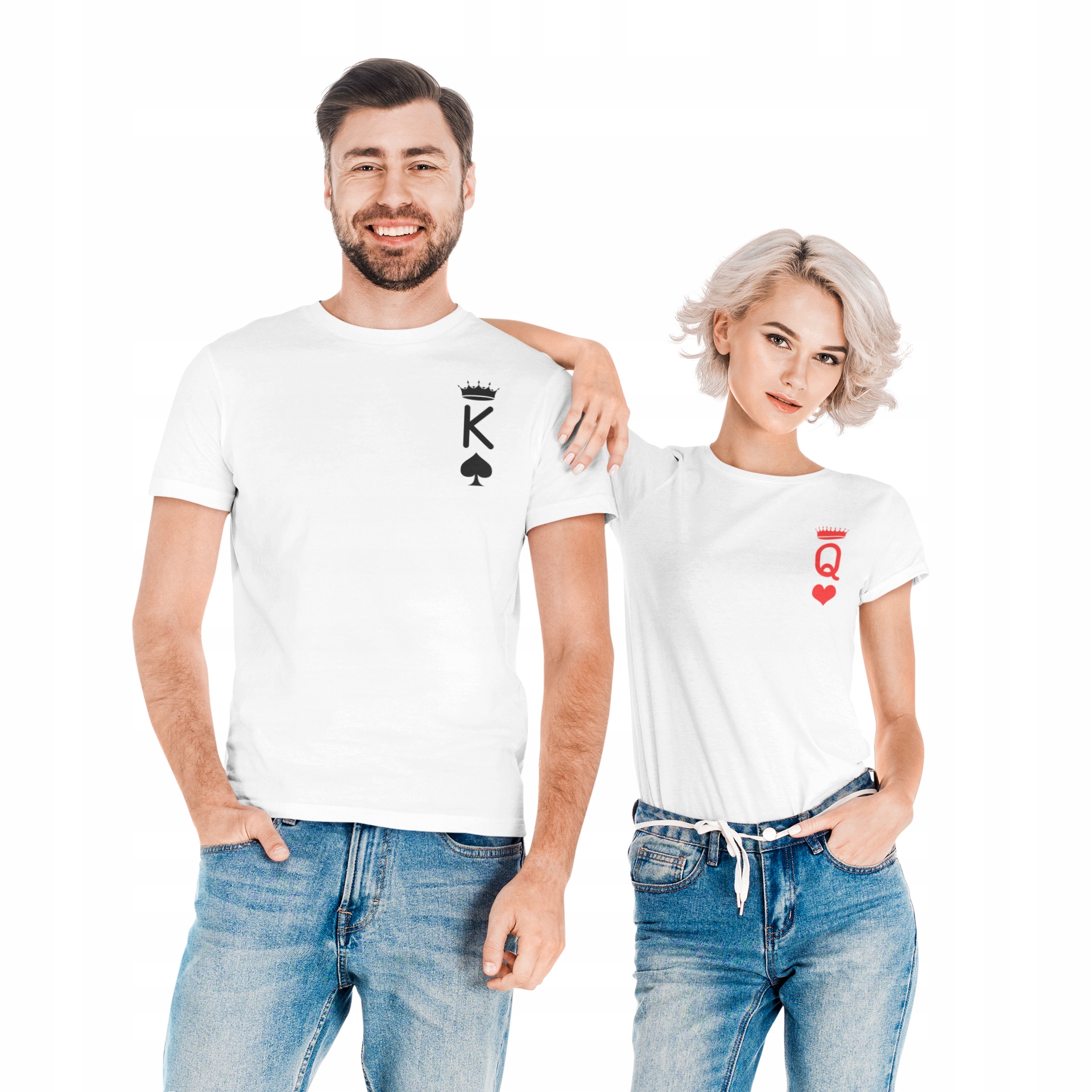 

Zestaw Koszulki Dla Par King Queen Walentynki M