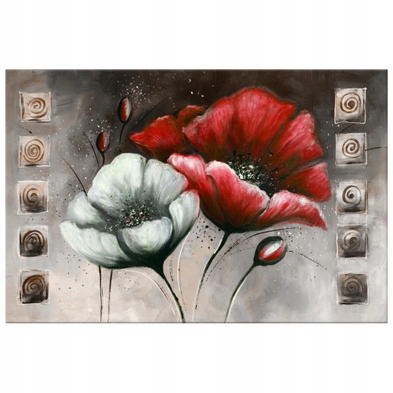 

Obraz Na Płótnie 120x80 Malowane maki w czerwieni