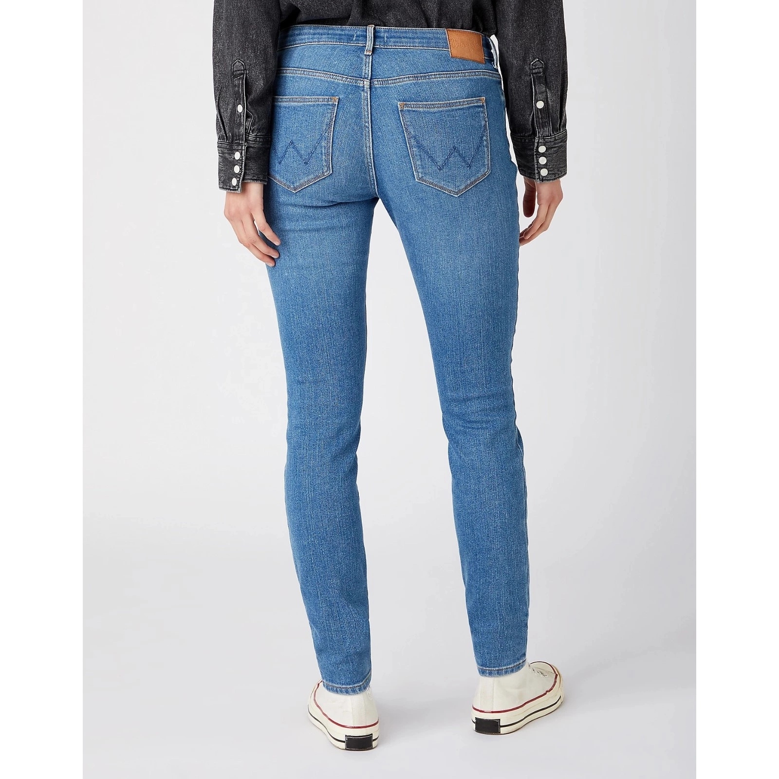 Dámské úzké nohavice džíny Wrangler Skinny Vintage Soft W28K3923V 112141279 27/32