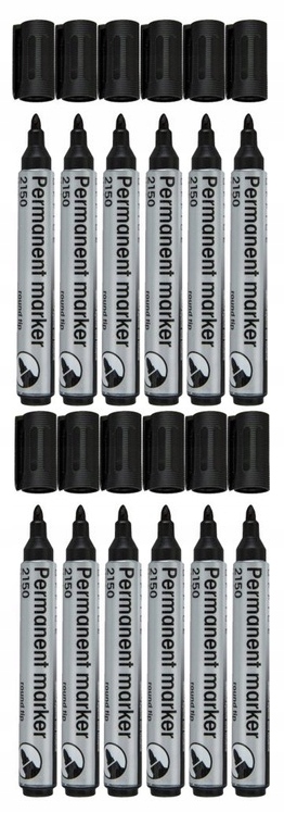 

Marker Permanentny Okrągły Wodoodporny Czarny x 12