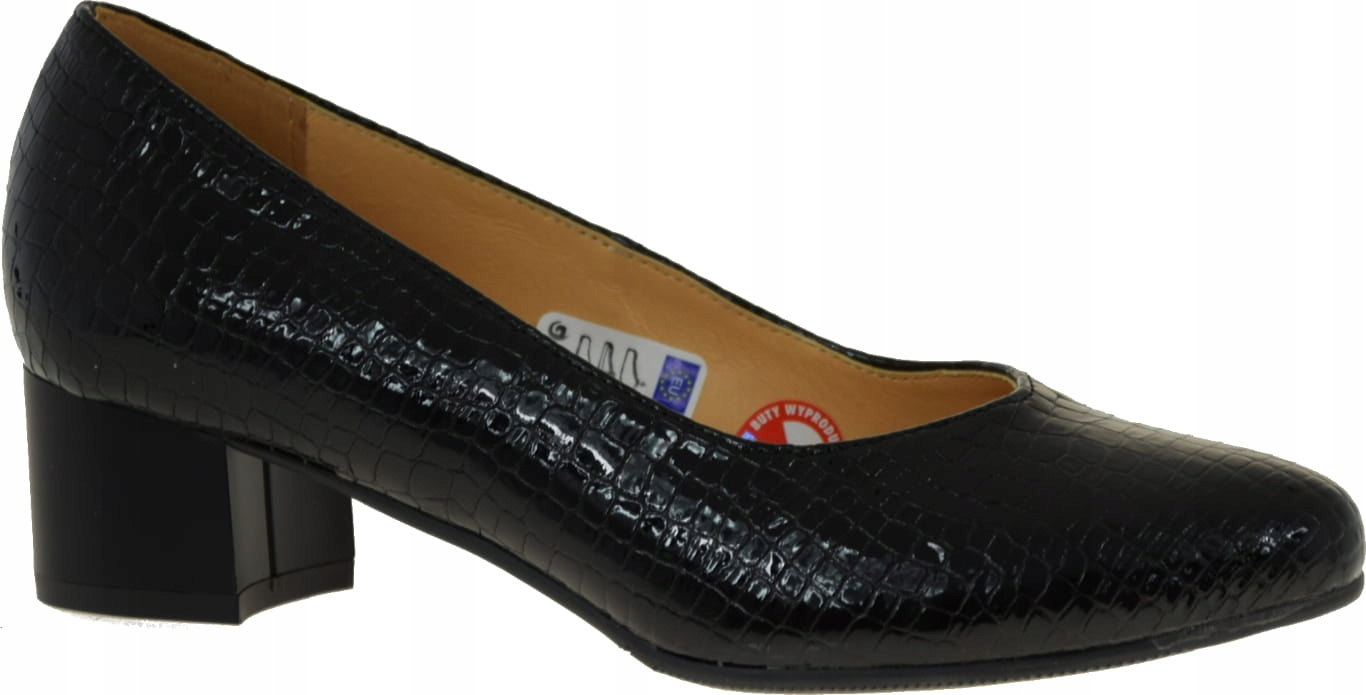 Elegantní Dámské Lodičky Z Přírodní Kůže S Nízkým Podpatkem Galant 904 Vel. 38