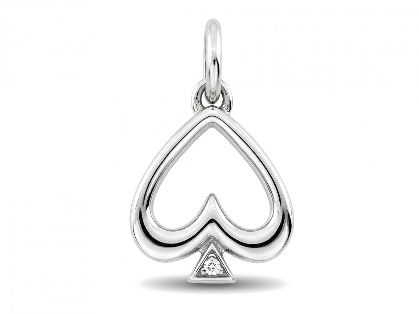 Stříbrný přívěsek srdce 925 Srdíčko s zirkony 2.04g Karo