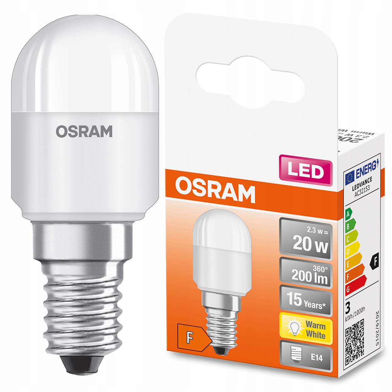 

Żarówka Led Mini E14 T26 2,3W 2O W 2700K Osram