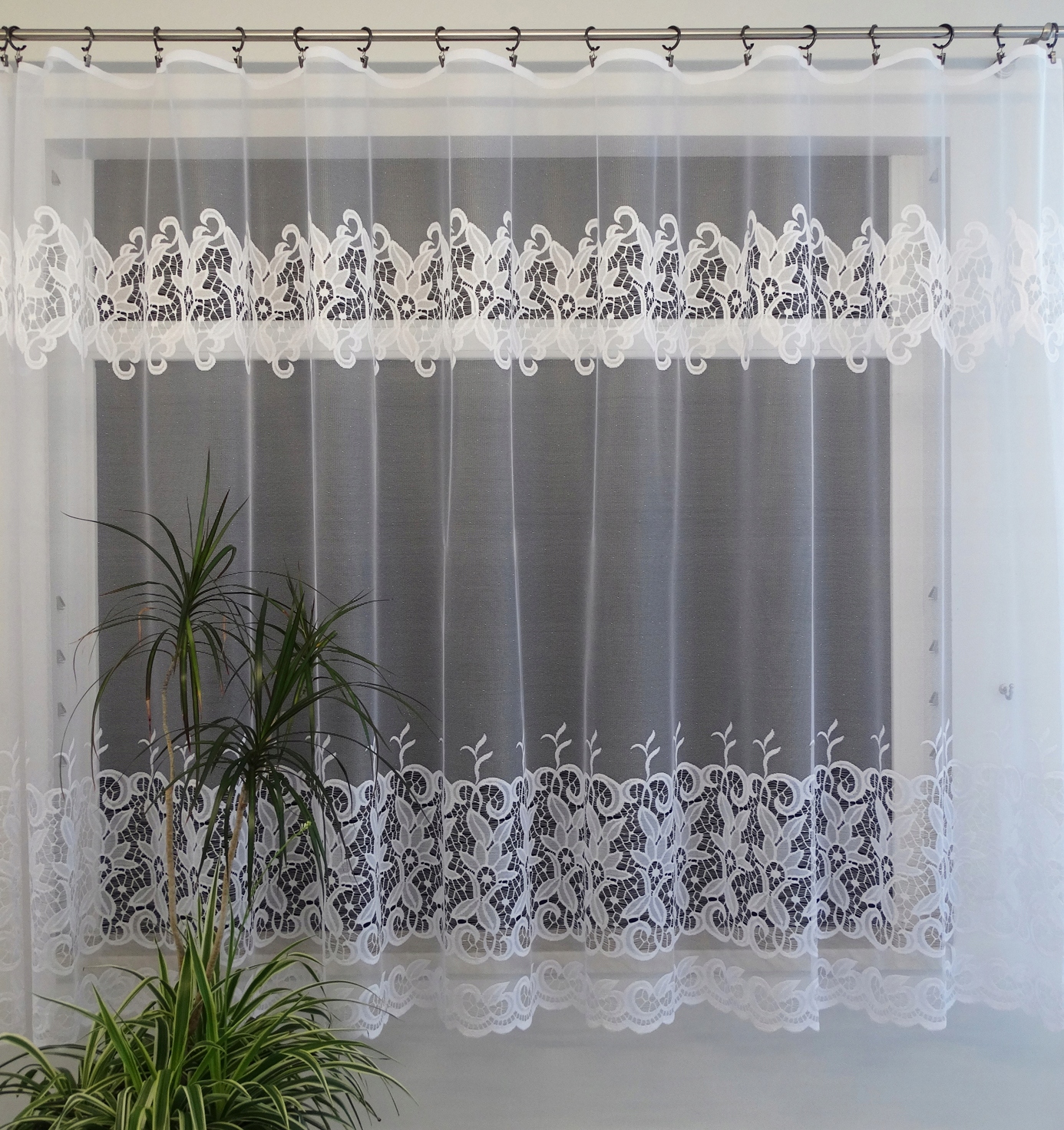 Mg Záclona 45210 Bílá 380x160 cm hotová s páskou K