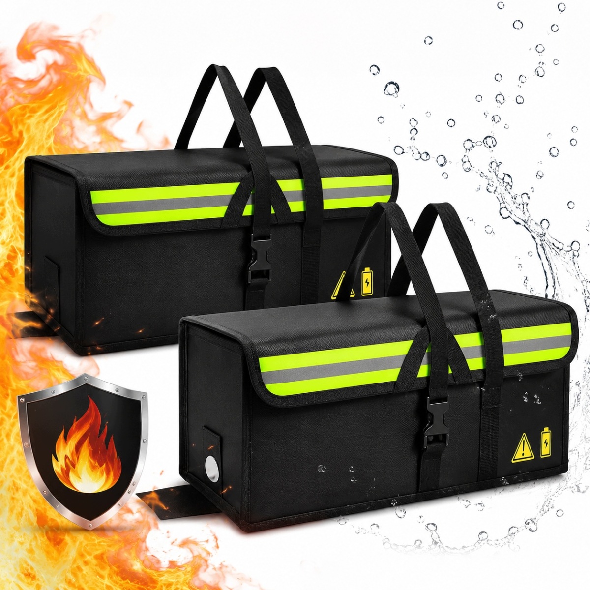 Torba ognioodporna na baterie litowe 49x15x15 cm do rowerów elektrycznych