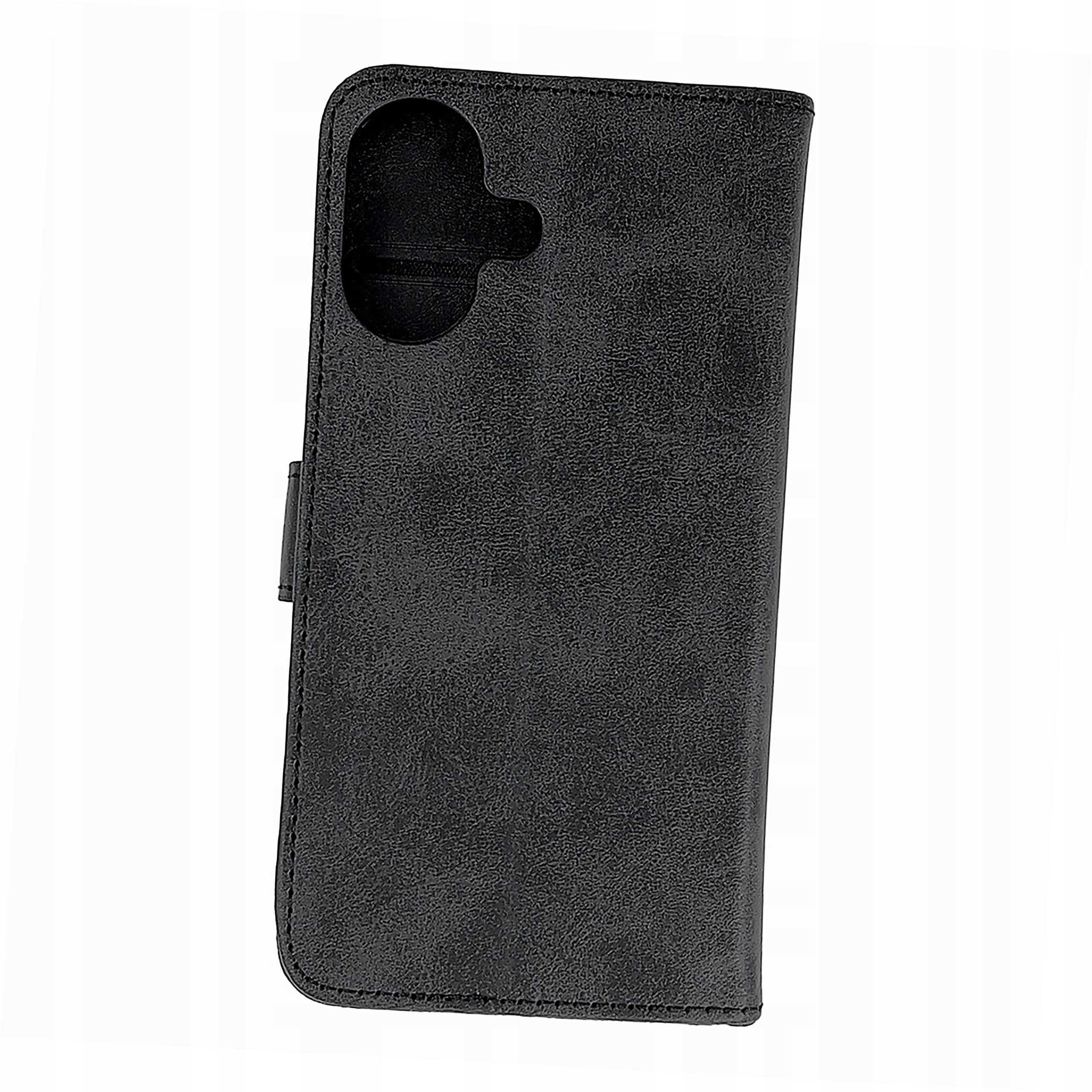Etui z klapką Leather Book Case do iPhone 16 czarne