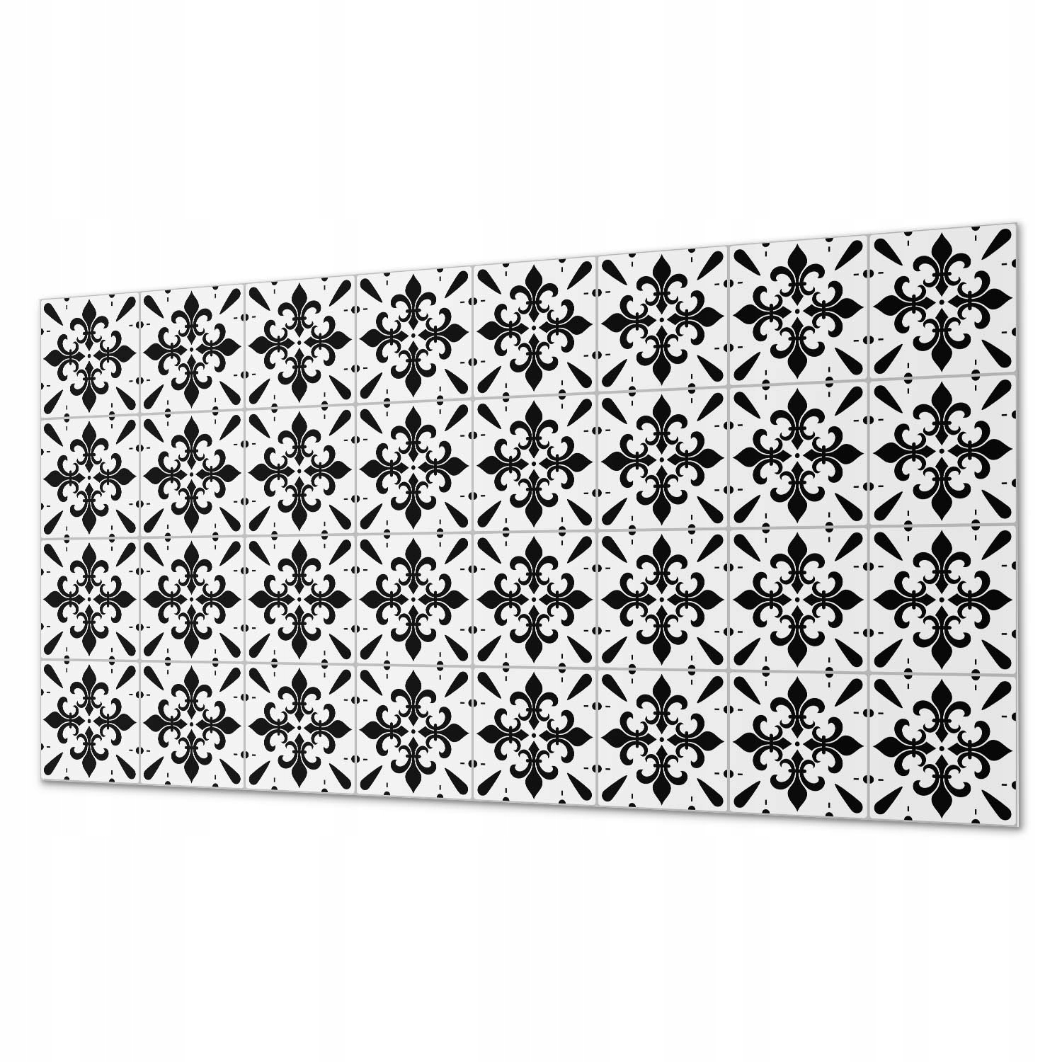 Vinylový panel s motívom do kuchyne Kvetinové ornamenty v väzbe 120 x 60 cm