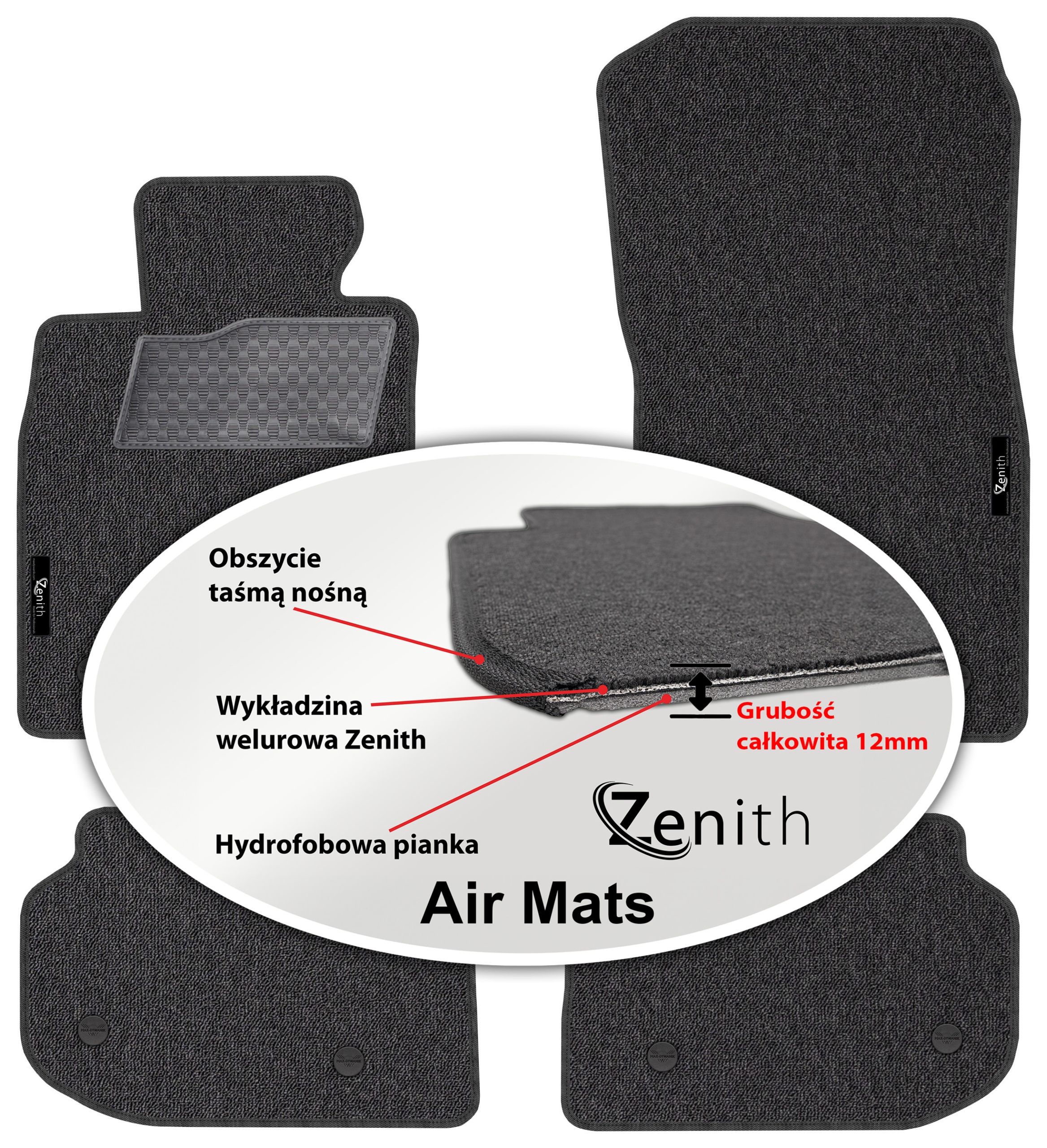 Bmw 5 F10 F11 xDrive 2010-2013 Velúrové koberčeky do auta Zenith Air Mats