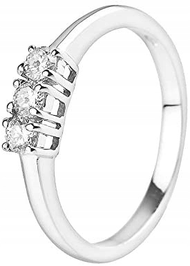 Pierścionek 16,5 mm Diamenty 0,24 ct Złoto 9ct 375