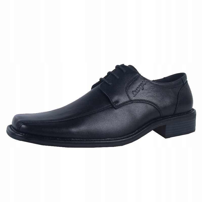 

Buty męskie mocne czarne wkładka skóra Luxpol
