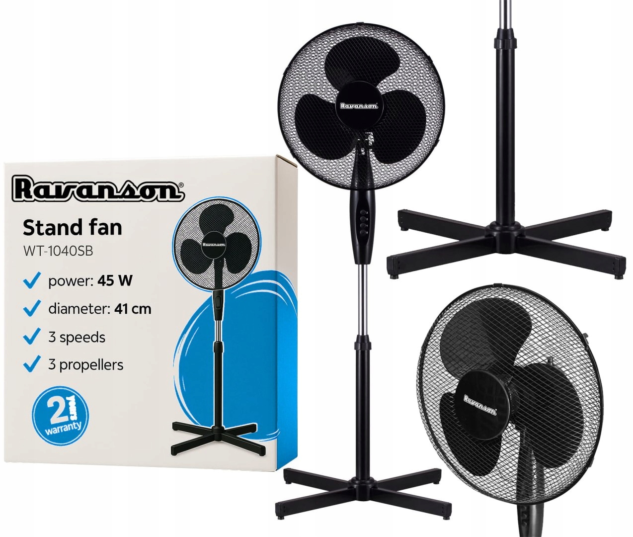 Stojanový ventilátor Ravanson WT-1040SB