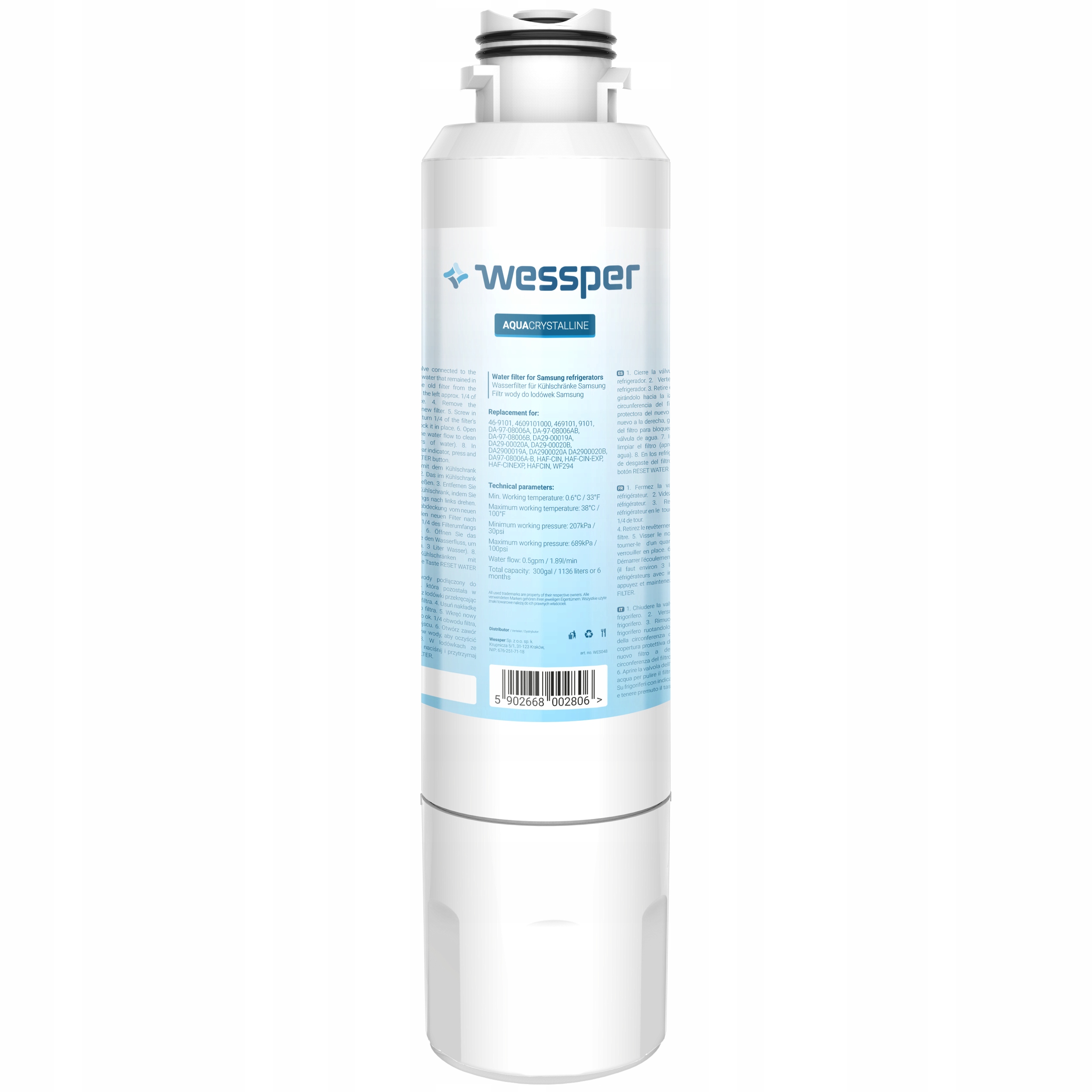 Filtr do lodówki Samsung zamiennik DA29-00020B HAFCIN/EXP Model WES048