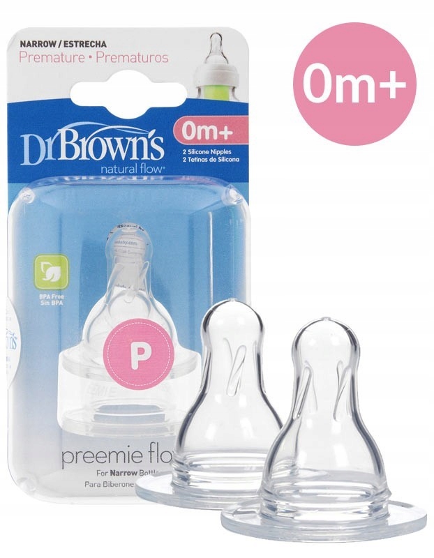 

Dr Brown's smoczek do butelki wąski preemie 0m+