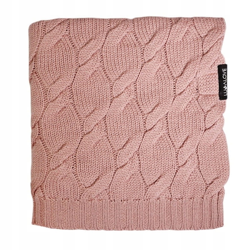 LULLALOVE Kocyk Koc wełna merino PREMIUM Piwonia