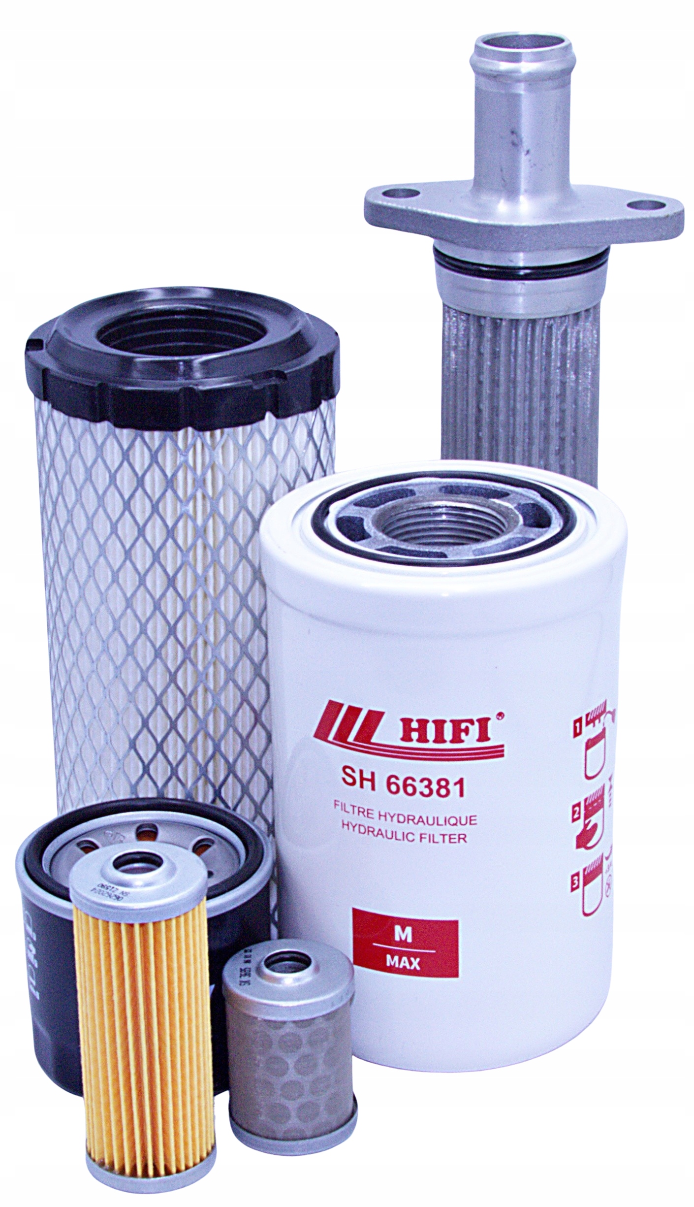 Filtry Tym T25 – vzduch, olej, palivo, hydraulické – sada.