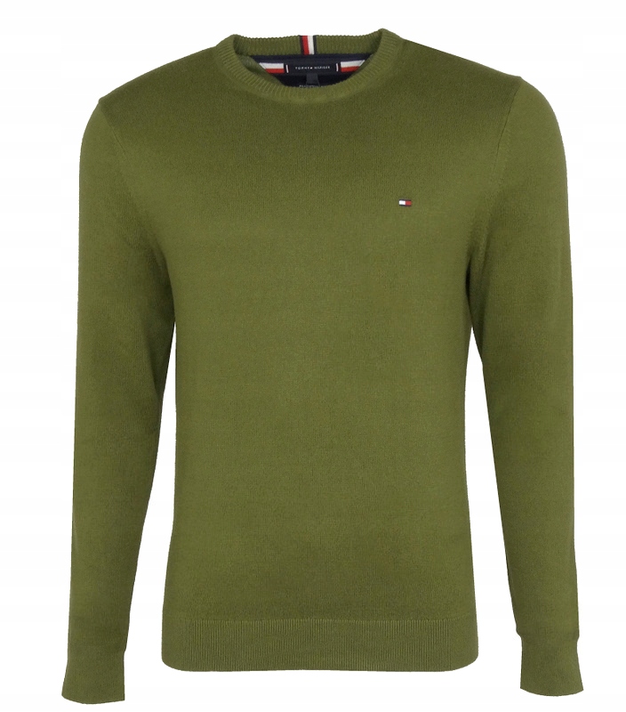 Tommy Hilfiger pánský khaki svetr s kašmírem, velikost S