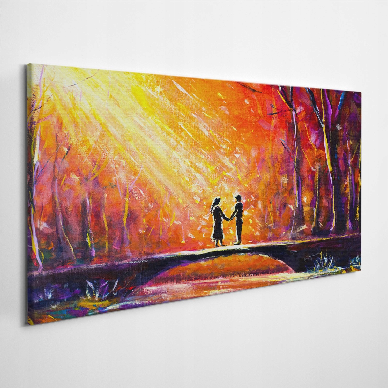 

Zdjęcie na foto-obrazie Para Most Ludzie 120x60 cm