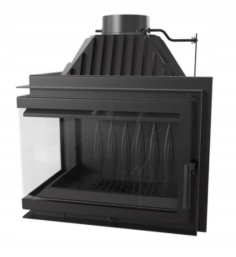 Litinová krbová vložka Velký Rohový krb Simple Z levý 15 kW