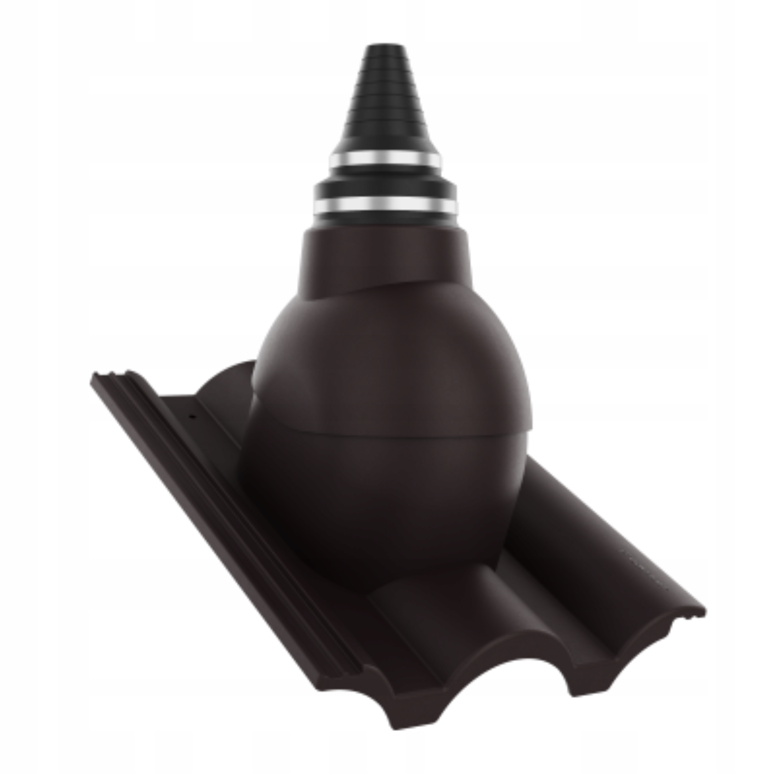 Anténní přechod, těsný střešní průchod Braas Grecka Tmavě Hnědý