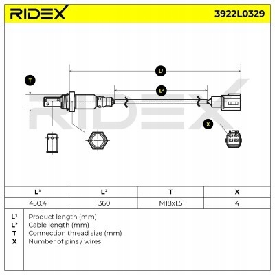 ridex 3922L0329 лямбда-зонд