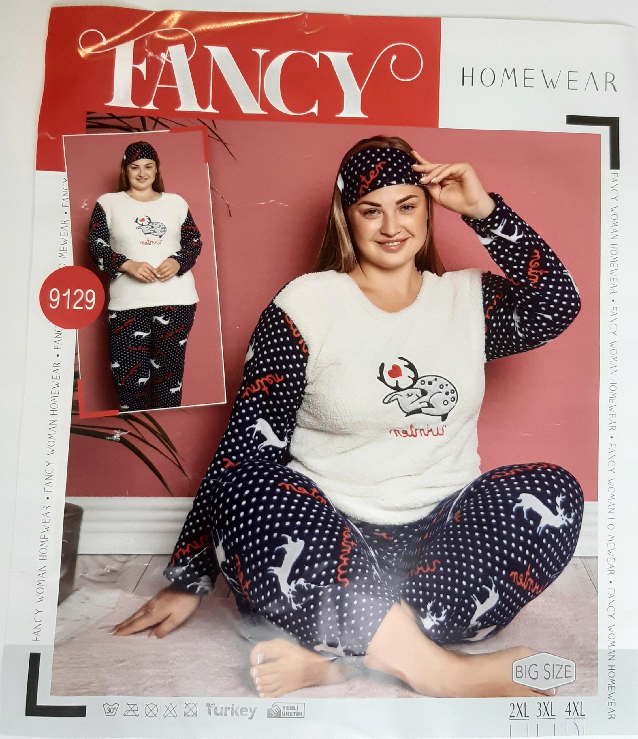 

Piżama damska gruba ciepła Soft polar wygodna XXXL