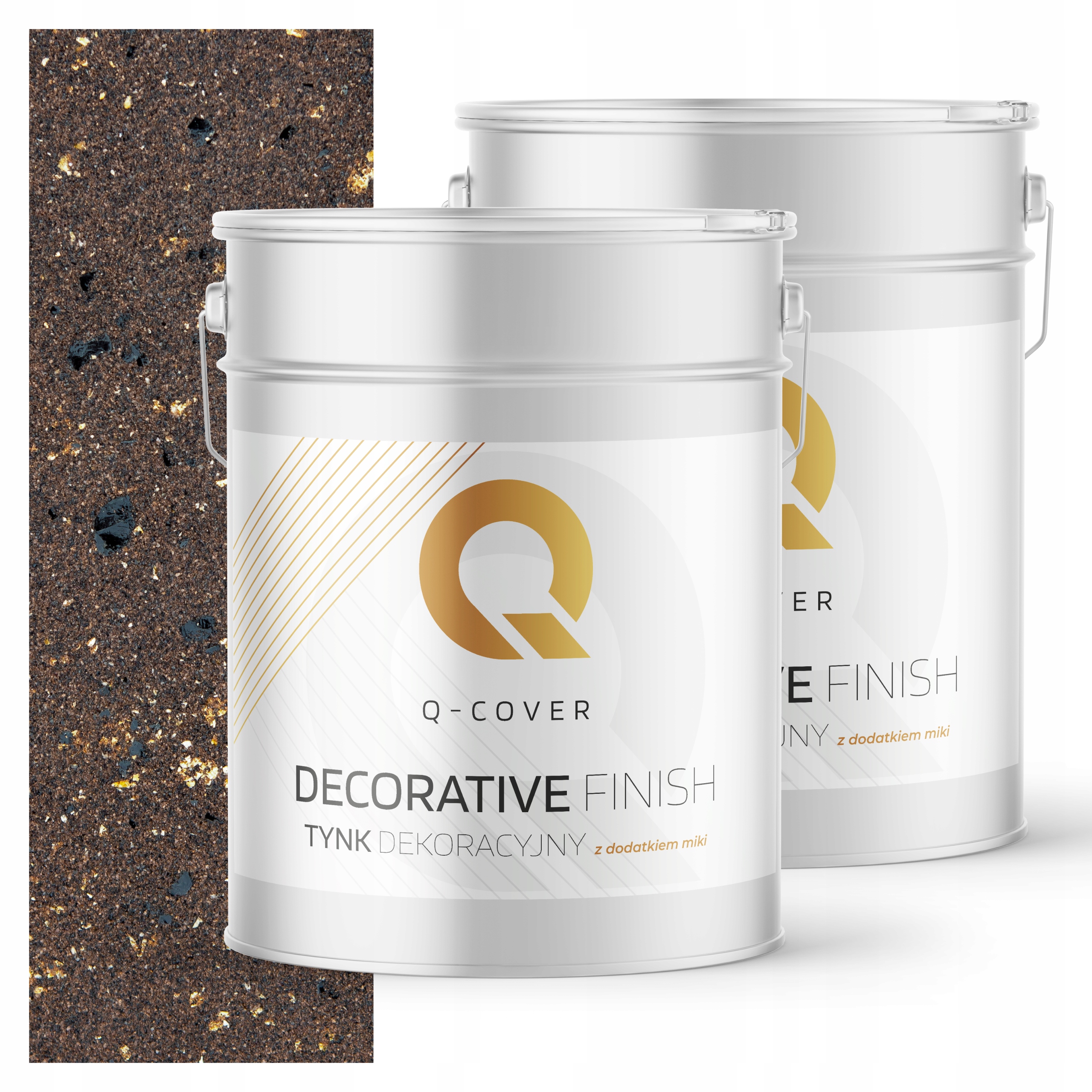 Mozaiková Omítka Jemnozrnná Tmavě Hnědá S Černou Zlatou Slídou D822 15 kg