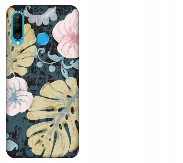 

Etui pokrowiec Huawei P30 Lite Liscie tropikalny w